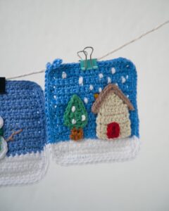 Set de Cuadritos Navideños en Crochet – Estilo Granny