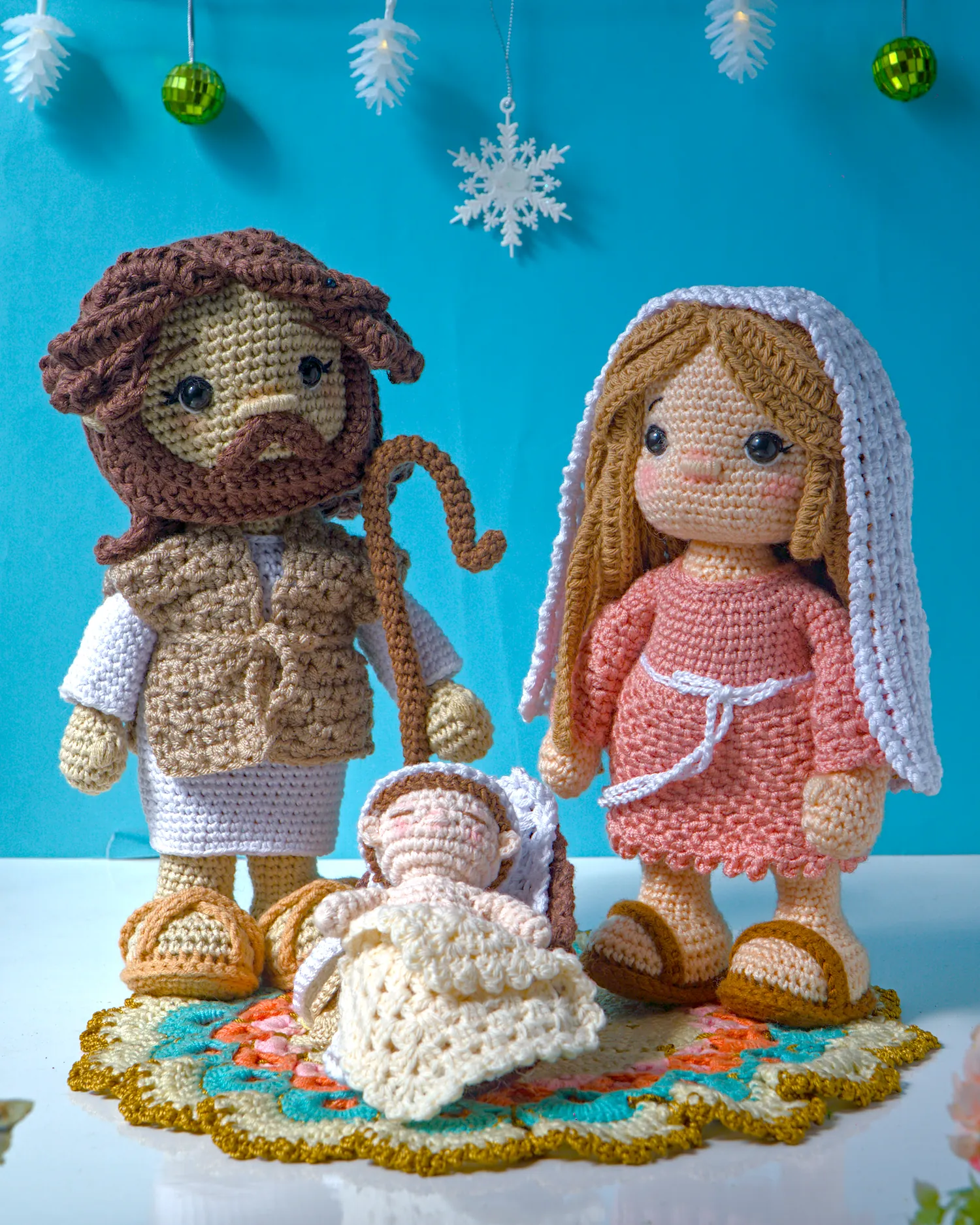 Pesebre Crochet Pastores del Campo