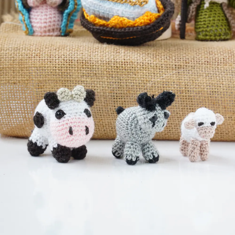 Mini Pesebre Crochet - Llegada de los Reyes Magos