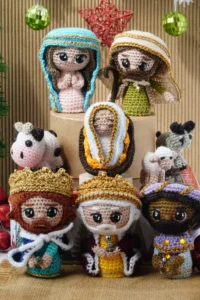 Mini Pesebre Crochet - Llegada de los Reyes Magos